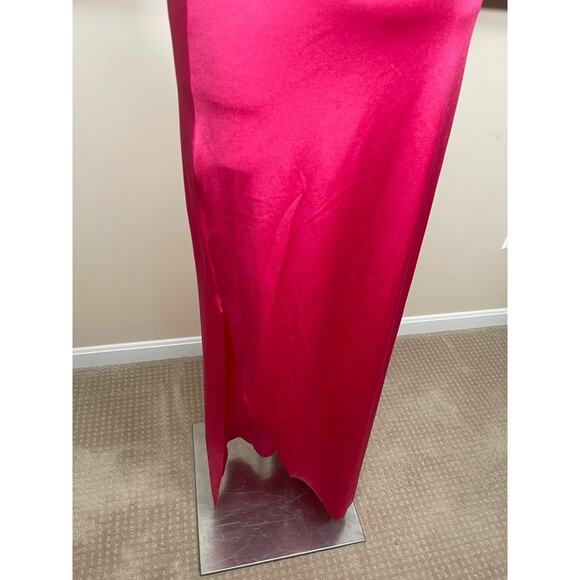 BAOBAB Cumbiana One Shoulder Cutout Rainbow Pink Maxi Dress Size Large - Picture 5 of 8